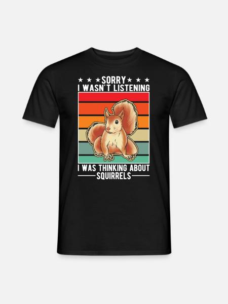 Wiewiórka Prezent Szara Wiewiórka - T-shirt męski - czarny
