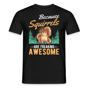 Écureuil Cadeau Écureuil Gris Écureuil - T-shirt homme - noir - Devant - AI Model Male 178 light (178cm)