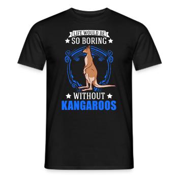 Kangourou australien Kangourou australien - T-shirt homme - noir - Devant - AI Model Male 178 light (178cm)