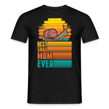 Best Snail Mom Ever Schnecken Mama - Männer T-Shirt - Schwarz - Vorne - AI Model Male 178 light (178cm)