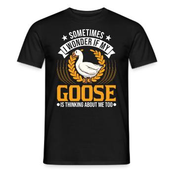 Geese Gift Goose Farmer Goose Goose - Men's T-Shirt - black - Front - AI Model Male 178 light (178cm)
