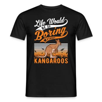 Kangourou australien Kangourou australien - T-shirt homme - noir - Devant - AI Model Male 178 light (178cm)