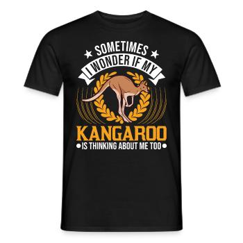 Kangourou australien Kangourou australien - T-shirt homme - noir - Devant - AI Model Male 178 light (178cm)
