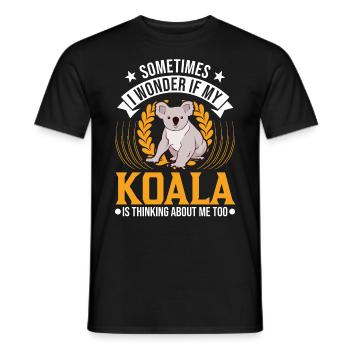 Amoureux des koalas Ours koala - T-shirt homme - noir - Devant - AI Model Male 178 light (178cm)