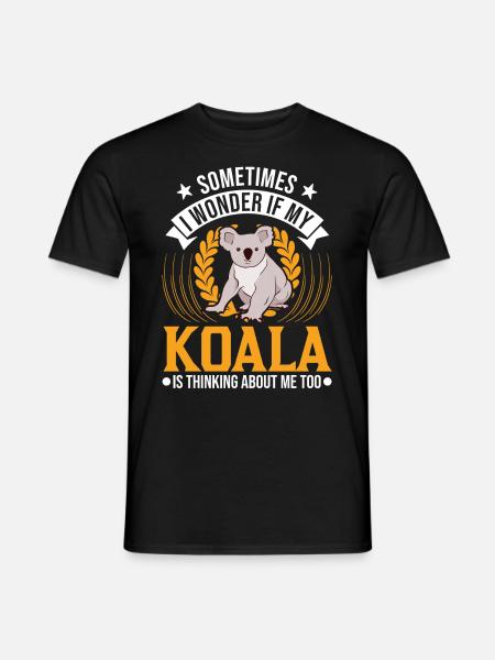 Koala Liebhaber Koalabär - Männer T-Shirt - Schwarz
