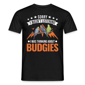 Budgerigar Cadeau Welli Perruche - T-shirt homme - noir - Devant - AI Model Male 178 light (178cm)