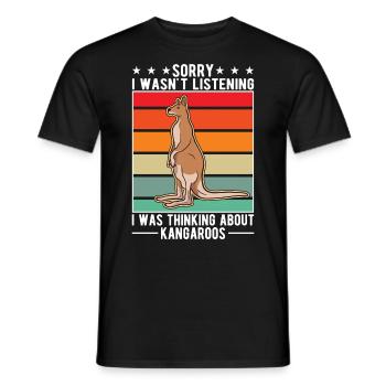 Kangourou australien Kangourou australien - T-shirt homme - noir - Devant - AI Model Male 178 light (178cm)