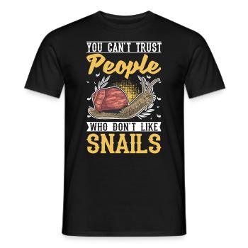 Schnecke Geschenk Weinbergschnecke - Männer T-Shirt - Schwarz - Vorne - AI Model Male 178 light (178cm)