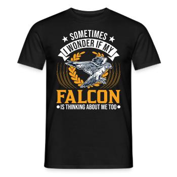 Falcon Gift Falcon Breeding Falcon Breeder Falconer - Men's T-Shirt - black - Front - AI Model Male 178 light (178cm)