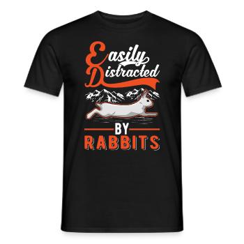 Facilement distrait par Rabbits Rabbit Rabbit - T-shirt homme - noir - Devant - AI Model Male 178 light (178cm)