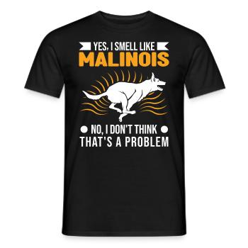 Malinois smell Belgian Shepherd - Men's T-Shirt - black - Front - AI Model Male 178 light (178cm)
