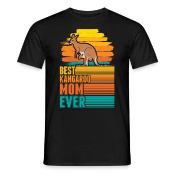 Meilleure maman kangourou de tous les temps Känguru Mama - T-shirt homme - noir - Devant - AI Model Male 178 light (178cm)
