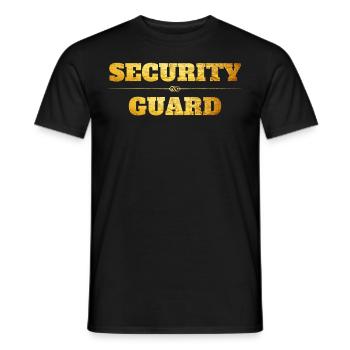 Security Guard - Men's T-Shirt - black - Front - AI Model Male 178 light (178cm)