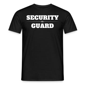 Security Guard - Men's T-Shirt - black - Front - AI Model Male 178 light (178cm)