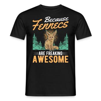 Parce que les Fennecs sont des Fennek impressionnants - T-shirt homme - noir - Devant - AI Model Male 178 light (178cm)