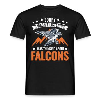 Falke Falkner Kestrel Falconry Falkner - Men's T-Shirt - black - Front - AI Model Male 178 light (178cm)