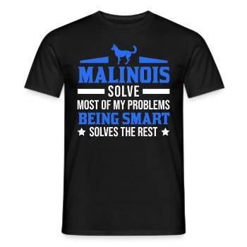 Malinois Gift Belgian Shepherd - Men's T-Shirt - black - Front - AI Model Male 178 light (178cm)