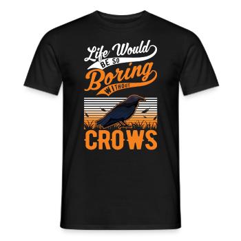 Crow Raven Crow Crow Husbandry Crow Breeder - Men's T-Shirt - black - Front - AI Model Male 178 light (178cm)
