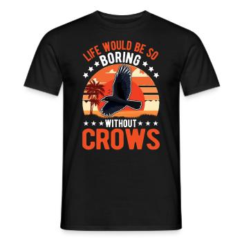 Crow Raven Crow Crow Husbandry Crow Breeder - Men's T-Shirt - black - Front - AI Model Male 178 light (178cm)