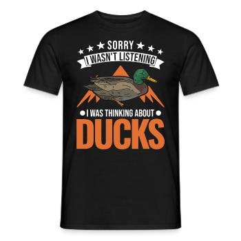 Amoureux du canard cadeau éleveur de canard - T-shirt homme - noir - Devant - AI Model Male 178 light (178cm)