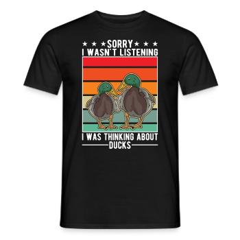 Amoureux du canard cadeau éleveur de canard - T-shirt homme - noir - Devant - AI Model Male 178 light (178cm)