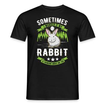 Rabbit Rabbit Rabbit - Men's T-Shirt - black - Front - AI Model Male 178 light (178cm)