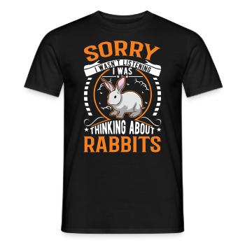 Rabbit Rabbit Rabbit Rabbit - Men's T-Shirt - black - Front - AI Model Male 178 light (178cm)
