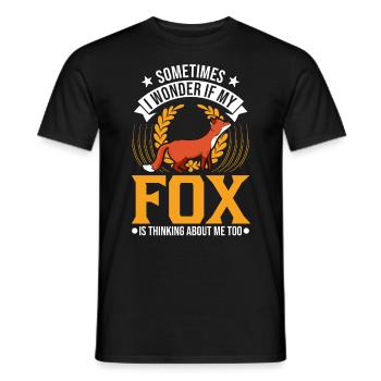 Fox Gift Red Fox - Men's T-Shirt - black - Front - AI Model Male 178 light (178cm)