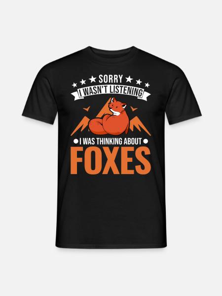 Fuchs Geschenk Rotfuchs - Männer T-Shirt - Schwarz