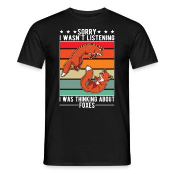 Fox Cadeau Renard roux - T-shirt homme - noir - Devant - AI Model Male 178 light (178cm)