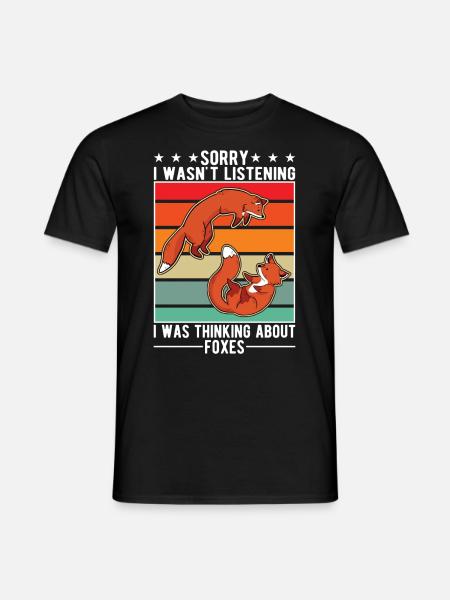 Fuchs Geschenk Rotfuchs - Männer T-Shirt - Schwarz