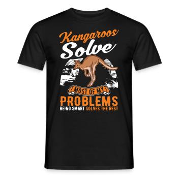 Kangaroo Australia Kangaroo - Men's T-Shirt - black - Front - AI Model Male 178 light (178cm)