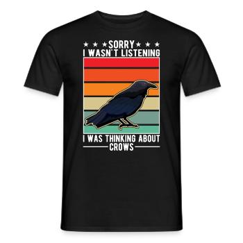 Crow Raven Crow Crow Husbandry Crow Breeder - Men's T-Shirt - black - Front - AI Model Male 178 light (178cm)