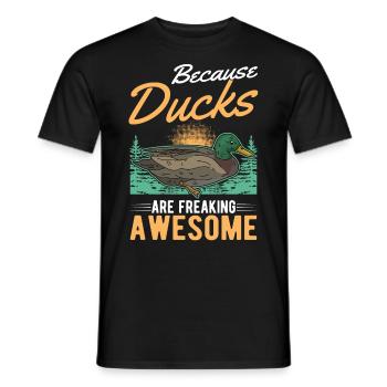 Cadeau de canard Éleveur de canards - T-shirt homme - noir - Devant - AI Model Male 178 light (178cm)