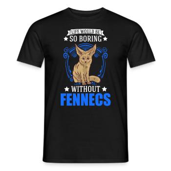 Fennec Cadeau Fennec Renard du désert - T-shirt homme - noir - Devant - AI Model Male 178 light (178cm)