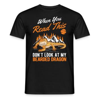 Dragon barbu Cadeau Dragon Barbu Pogona - T-shirt homme - noir - Devant - AI Model Male 178 light (178cm)