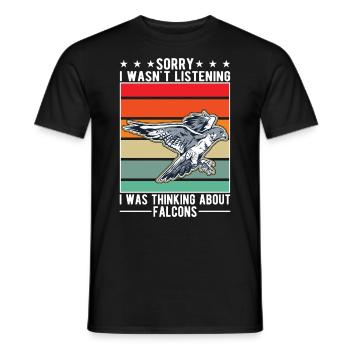 Falke Falkner Turmfalke Falknerei Falkner - Männer T-Shirt - Schwarz - Vorne - AI Model Male 178 light (178cm)
