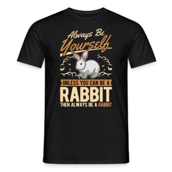 Rabbit Rabbit Rabbit - Men's T-Shirt - black - Front - AI Model Male 178 light (178cm)
