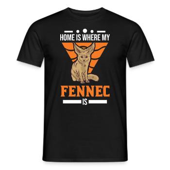 Zuhause ist wo mein Fennek ist - Männer T-Shirt - Schwarz - Vorne - AI Model Male 178 light (178cm)