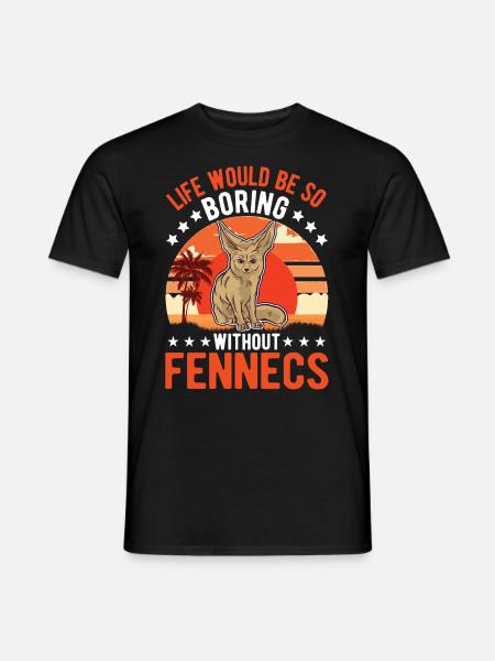 Fennek Geschenk Fennec Wüstenfuchs - Männer T-Shirt - Schwarz