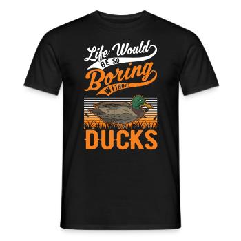 Amoureux du canard cadeau éleveur de canard - T-shirt homme - noir - Devant - AI Model Male 178 light (178cm)