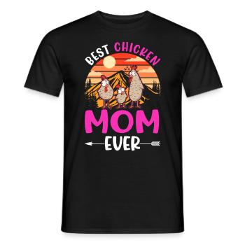 Beste Hühner Mama Landwirtin Bauer - Männer T-Shirt - Schwarz - Vorne - AI Model Male 178 light (178cm)