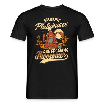 Platypus Gift Platypus - Men's T-Shirt - black - Front - AI Model Male 178 light (178cm)
