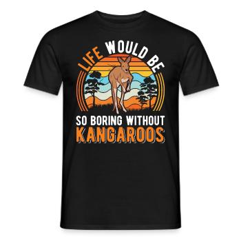 Kangourou australien Kangourou australien - T-shirt homme - noir - Devant - AI Model Male 178 light (178cm)