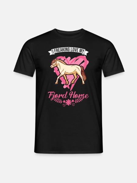 Fjordpferd Norweger Pferd Fjord Horse - Männer T-Shirt - Schwarz