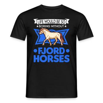Fjord Horse Gift Norwegian Horse Fjord Horse - Men's T-Shirt - black - Front - AI Model Male 178 light (178cm)