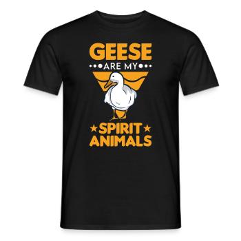 Geese Spirit Animal Goose Farmer Goose Goose - Men's T-Shirt - black - Front - AI Model Male 178 light (178cm)