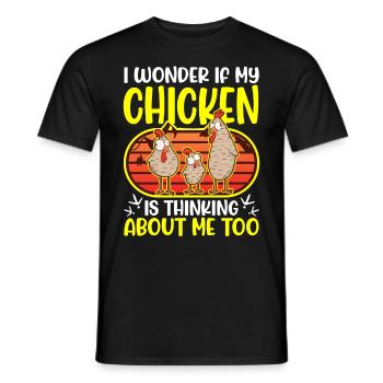 Poulets Élevage de poulets Éleveur de poulets Éleveur - T-shirt homme - noir - Devant - AI Model Male 178 light (178cm)