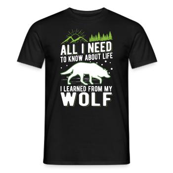 Wolf Liebhaber Geschenk Wolfsrudel - Männer T-Shirt - Schwarz - Vorne - AI Model Male 178 light (178cm)