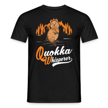 Quokka Whisperer Kangourou à queue courte - T-shirt homme - noir - Devant - AI Model Male 178 light (178cm)